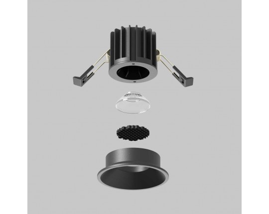 Встраиваемый светильник Maytoni Technical Downlight Round DL058-7W2.7K-B