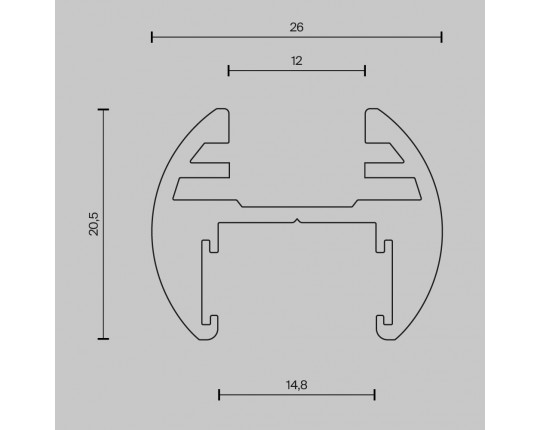 Шинопровод накладной/подвесной Maytoni Technical Busbar trunkings Basity TRX172-R-111B