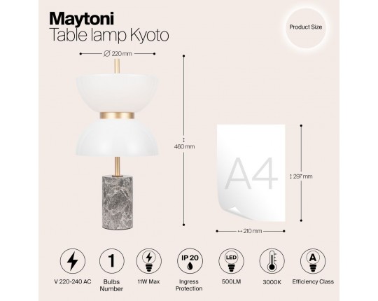 Настольная светодиодная лампа Maytoni Memory MOD178TL-L11GR3K Настольная светодиодная лампа Maytoni Memory MOD178TL-L11GR3K