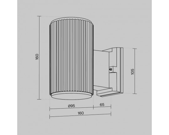 Настенный светильник Maytoni Rando O419WL-01GR