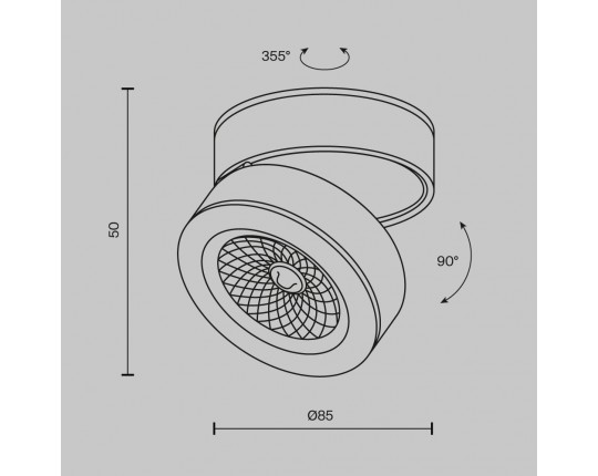 Потолочный светильник Maytoni Technical C022CL-7W3K-B-1
