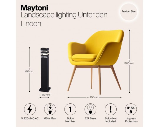 Уличный светильник Maytoni Unter den Linden O578FL-01B