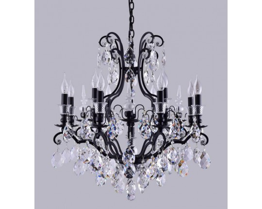 Подвесная люстра Crystal Lux Magnifico SP13 Black/Transparent