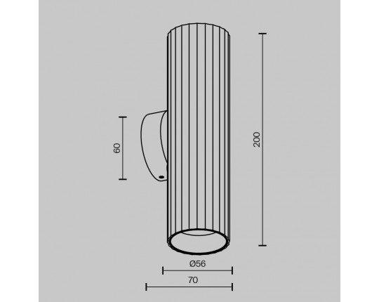 Бра Maytoni Technical Calipso C106WL-02-GU10-B