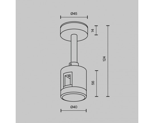 Крепление потолочное Maytoni Technical Accessories for tracks Flarity TRA156C-IPC1-BS