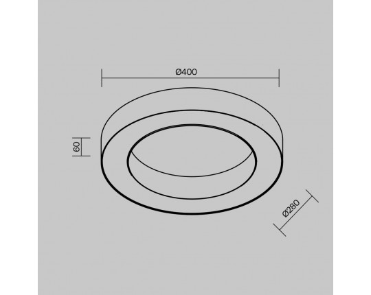 Потолочный светодиодный светильник Maytoni Technical Ceiling Lua C093CL-36W4K-B