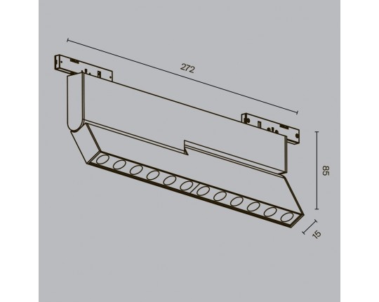 Трековый светодиодный светильник Maytoni Technical Levity Points Rot TR194-1-12W2.7K-M-B