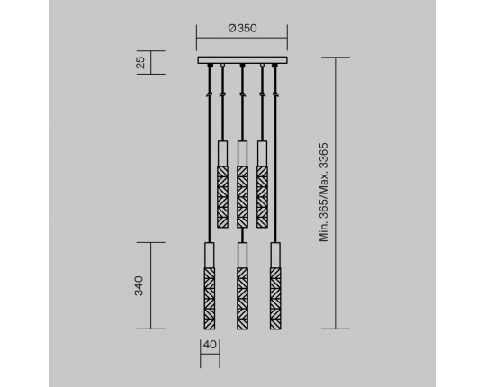 Подвесной светильник Maytoni MOD328PL-L18BS3K