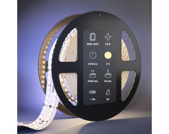 Светодиодная лента Maytoni 30W/m 280LED/m 2835SMD теплый белый 2,5M 201117