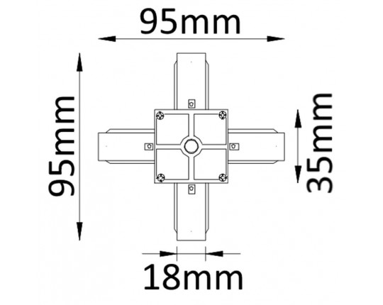 Соединитель X-образный однофазный Crystal Lux CLT 0.211 04 BL