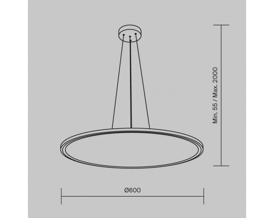Подвесной светодиодный светильник Maytoni Cosmos MOD057PL-L54W4K Подвесной светодиодный светильник Maytoni Cosmos MOD057PL-L54W4K