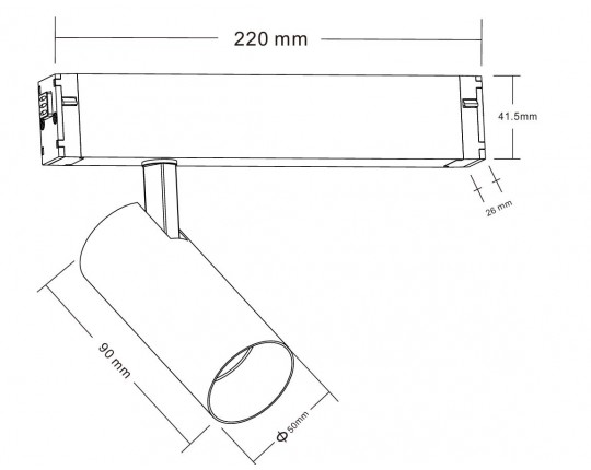 Светильник трековый Crystal Lux CLT 0.35 003 10W BL 4000K