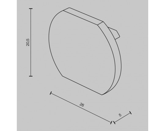 Заглушка для круглового шинопровода Maytoni Technical Accessories for tracks Basity TRA172EC-R-11B