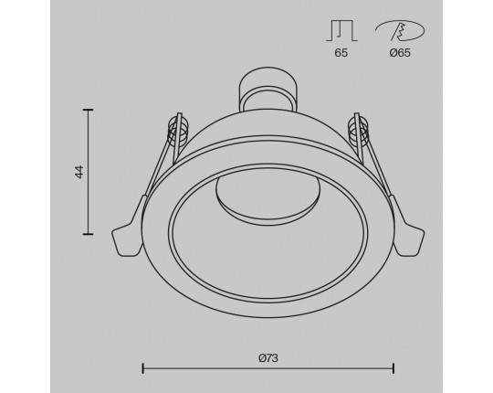 Встраиваемый светильник Maytoni Technical Downlight Share DL126-GU10-W