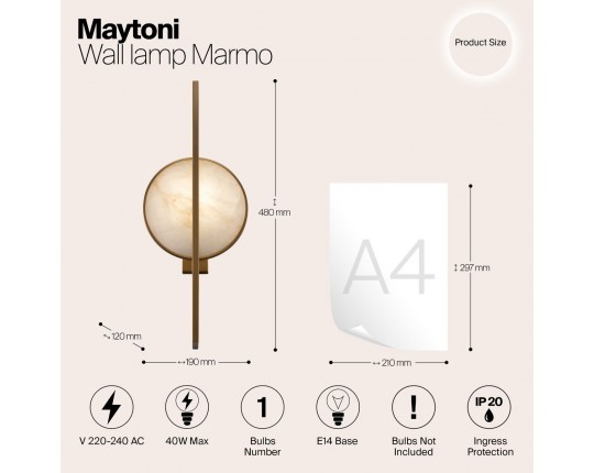Бра Maytoni Marmo MOD099WL-01G