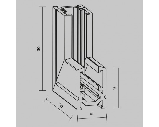 Коннектор угловой внутренний Maytoni Technical Accessories for tracks Levity TRA184ICL-11B