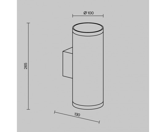 Уличный настенный светильник Maytoni Outdoor Shim O514WL-L30B3K