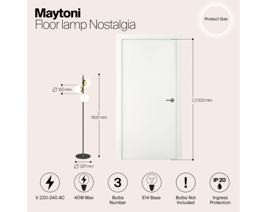 Торшер Maytoni Nostalgia MOD048FL-03G
