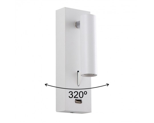 Настенный светильник Crystal Lux CLT 210W USB WH