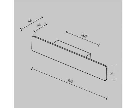 Бра Maytoni Technical C80WL-10W3K-B