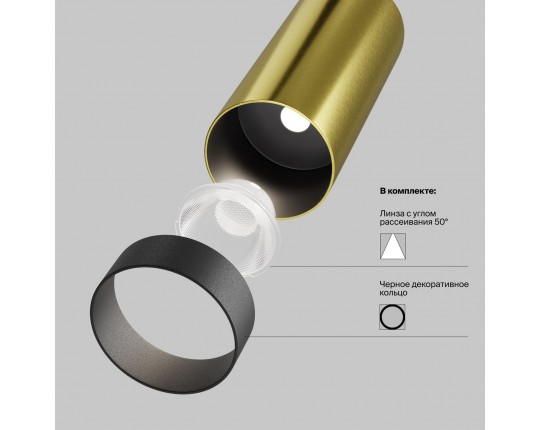 Потолочный светодиодный светильник Maytoni Technical Focus Led C056CL-L12W2.7K-W-BS