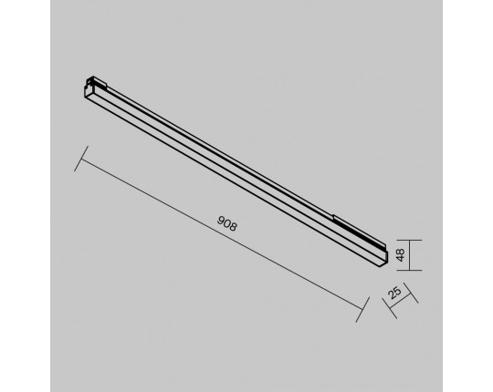 Уличный трековый светильник Maytoni Outdoor O-TR02-1-S-24WB3K