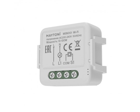 Wi-Fi выключатель одноканальный (без нуля) Maytoni Technical Smart home MSN001