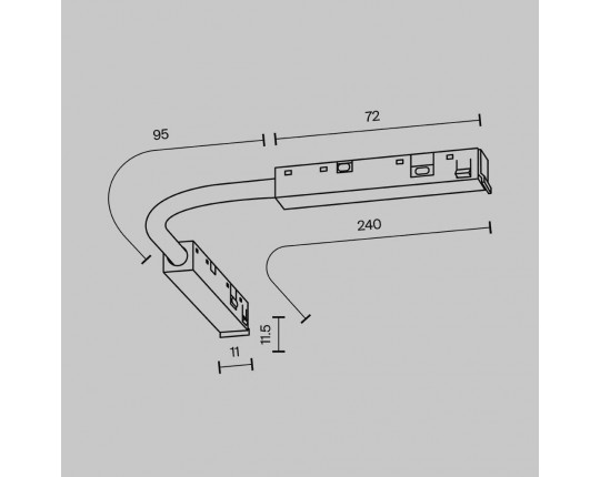 Коннектор питания шарнирный Exility X, черный Maytoni Technical EXILITY X Accessories for tracks Exility X TRA239CS-42B