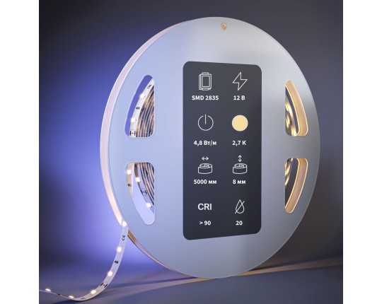 Светодиодная лента Maytoni 4,8W/m 60LED/m 2835SMD теплый белый 5M 201001