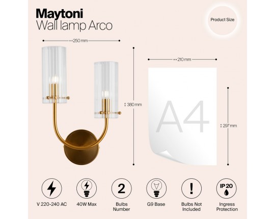 Бра Maytoni Arco MOD223WL-02BS