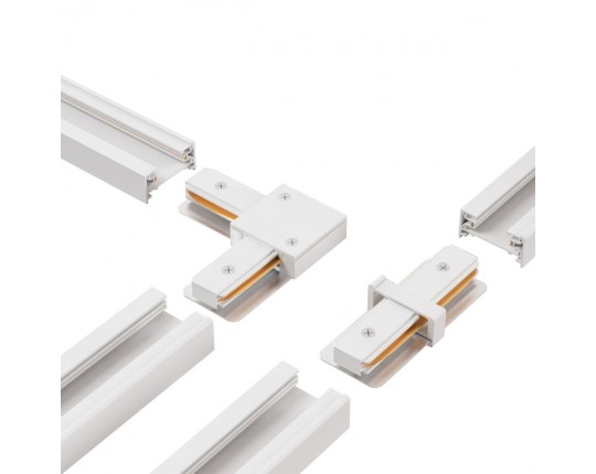 Шинопровод однофазный с питанием и заглушкой Crystal Lux CLT 0.11 01 L1000 WH