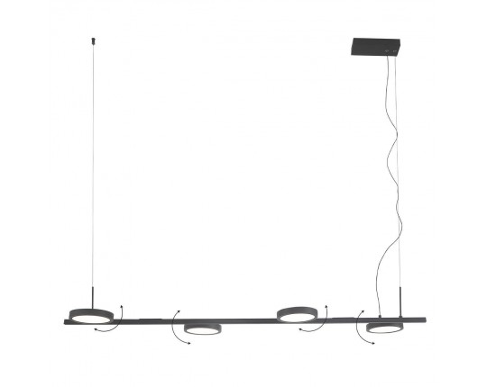 Подвесная светодиодная люстра Crystal Lux CLT 027C4 L1000 BL