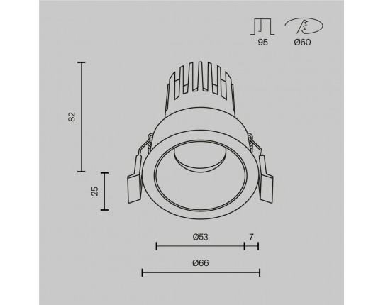 Встраиваемый светильник Maytoni Technical Dip DL115-10W-2.7K-W