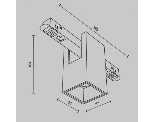 Трековый светодиодный светильник Maytoni Technical Magnetic Exility Alfa TR121-2-7W3K-BS