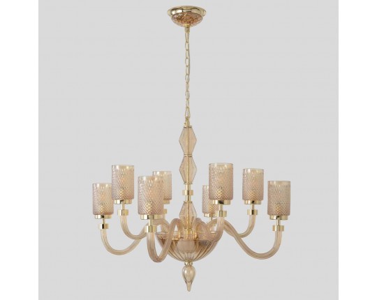 Подвесная люстра Crystal Lux SILVESTRO SP8 AMBER