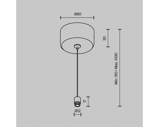 Аксессуар Maytoni Technical CA029SW-L1000-B