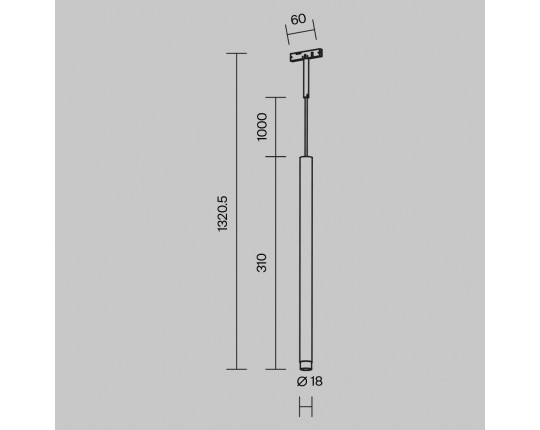 Трековый подвесной светильник Maytoni Technical Skim TR191-1-3W4K-M-BW