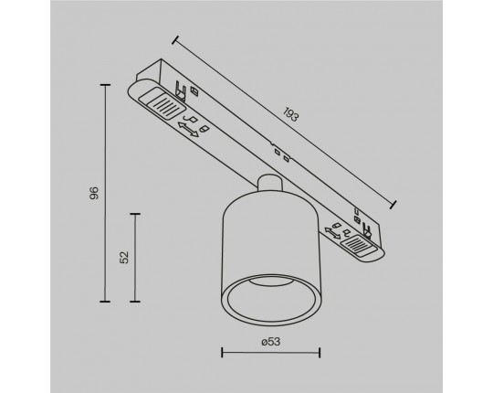 Трековый светодиодный светильник Maytoni Technical Exility Alfa S TR132-2-7W3K-W