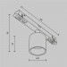 Трековый светодиодный светильник Maytoni Technical Exility Alfa S TR132-2-7W3K-W