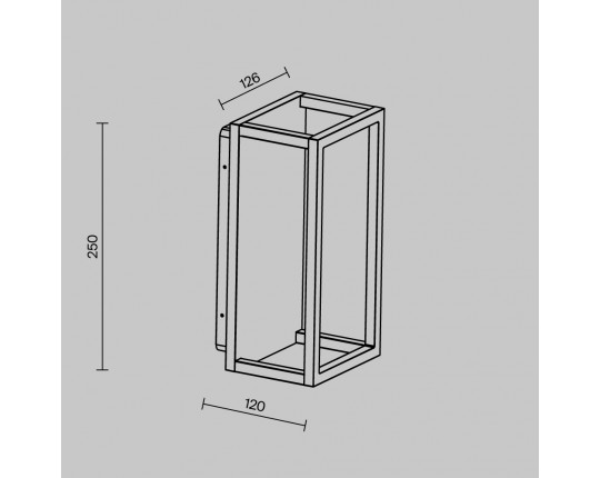 Уличный настенный светильник Maytoni Outdoor Frame O527WL-L12B3K