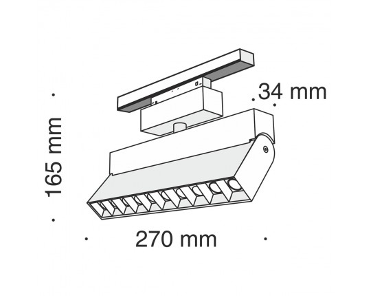Трековый светодиодный светильник для магнитного шинопровода Maytoni Track lamps TR015-2-10W3K-B