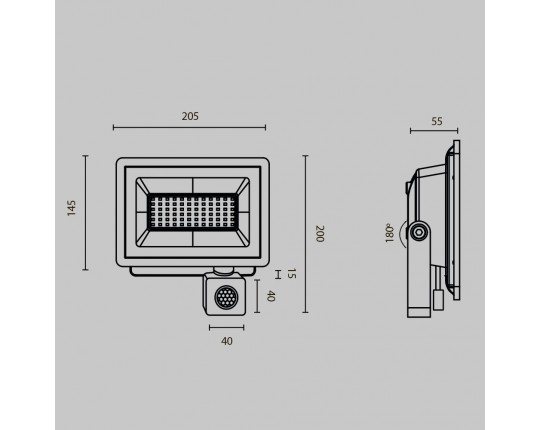 Прожектор светодиодный Maytoni Flood 50W 6500K FL001-L50B6KSR