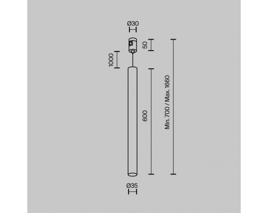 Трековый светильник Maytoni Technical TR156-1-5W3K-PT