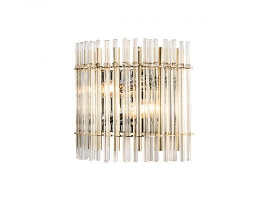 Настенный светильник Crystal Lux Aurelio AP2 Gold+Chrome/Transparent