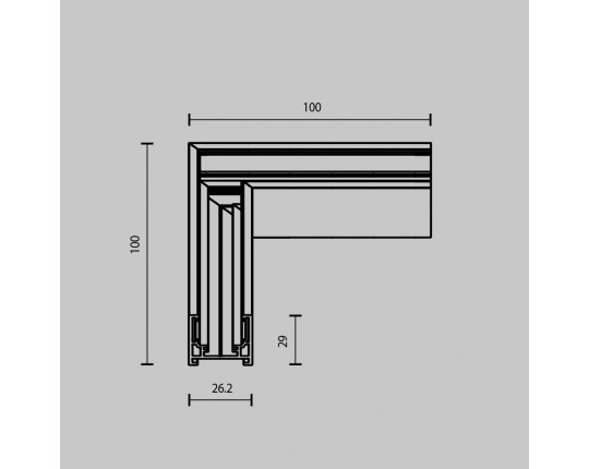Коннектор угловой Maytoni Technical Accessories for tracks Exility TRAM034CL-41B