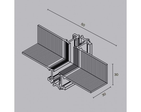 Коннектор угловой внутренний Maytoni Technical Accessories for tracks Levity TRA184ICL-13B