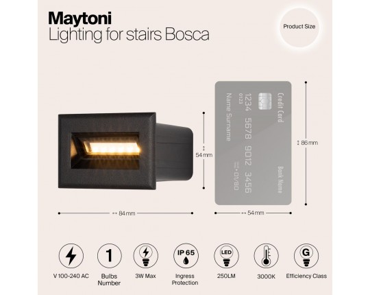 Подсветка для лестниц Maytoni Bosca O045SL-L3B3K