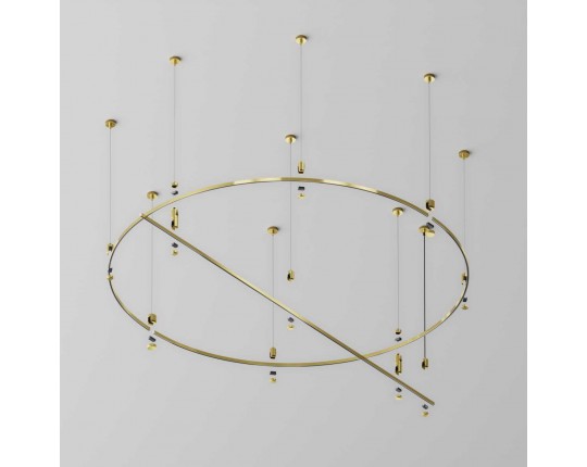 Шинопровод круглый из полукругов 1500мм Maytoni Technical FLARITY Busbar trunkings Flarity TRX154-2SR-D1500-BS