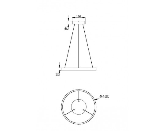 Подвесной светодиодный светильник Maytoni Rim MOD058PL-L22BK