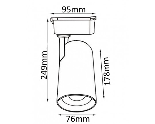 Трековый светильник однофазный Crystal Lux CLT 0.31 006 30W WH
